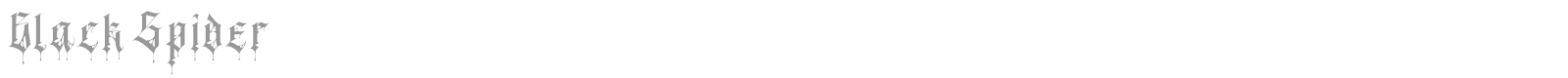 Black Spider font preview